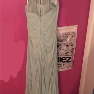 Light blue long chevron dress